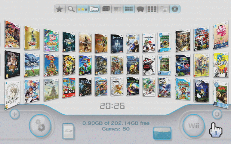 Wii software voor het spelen van games
